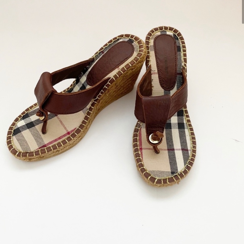 Burberry Nova Thing Wedge Espadrille Sandal